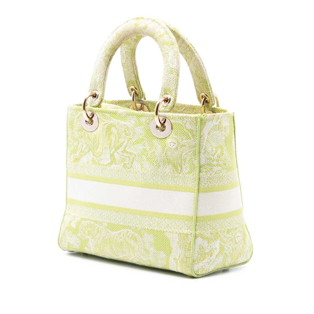 Pre-Loved Dior Medium Embroidered Canvas Toile de Jouy Lady D Lite - Picture 2 of 7